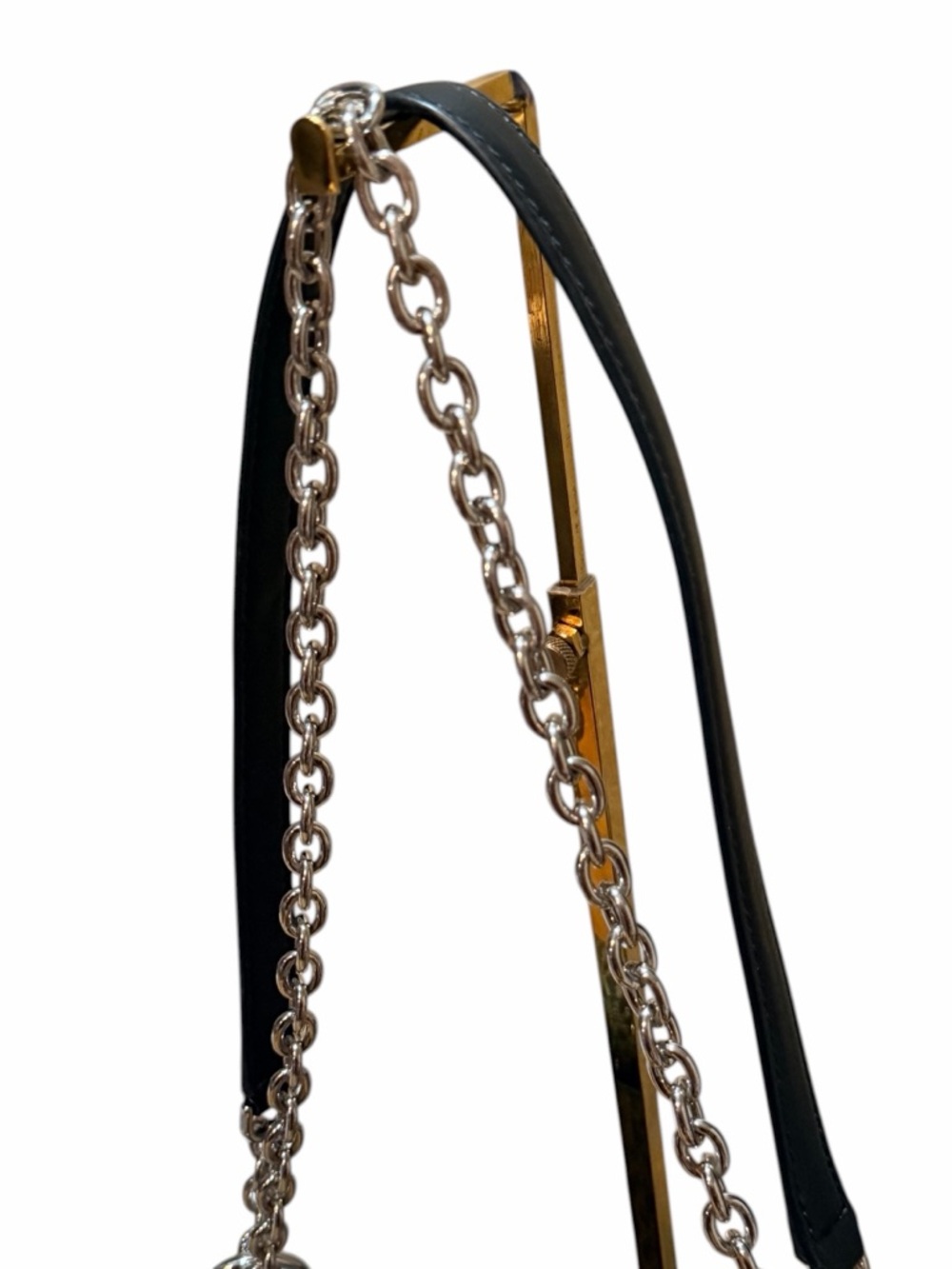 MICHAEL KORS Greenwich Small Studded Metallic Logo Crossbody Bag 🖤🩶🖤 - Picture 6 of 8